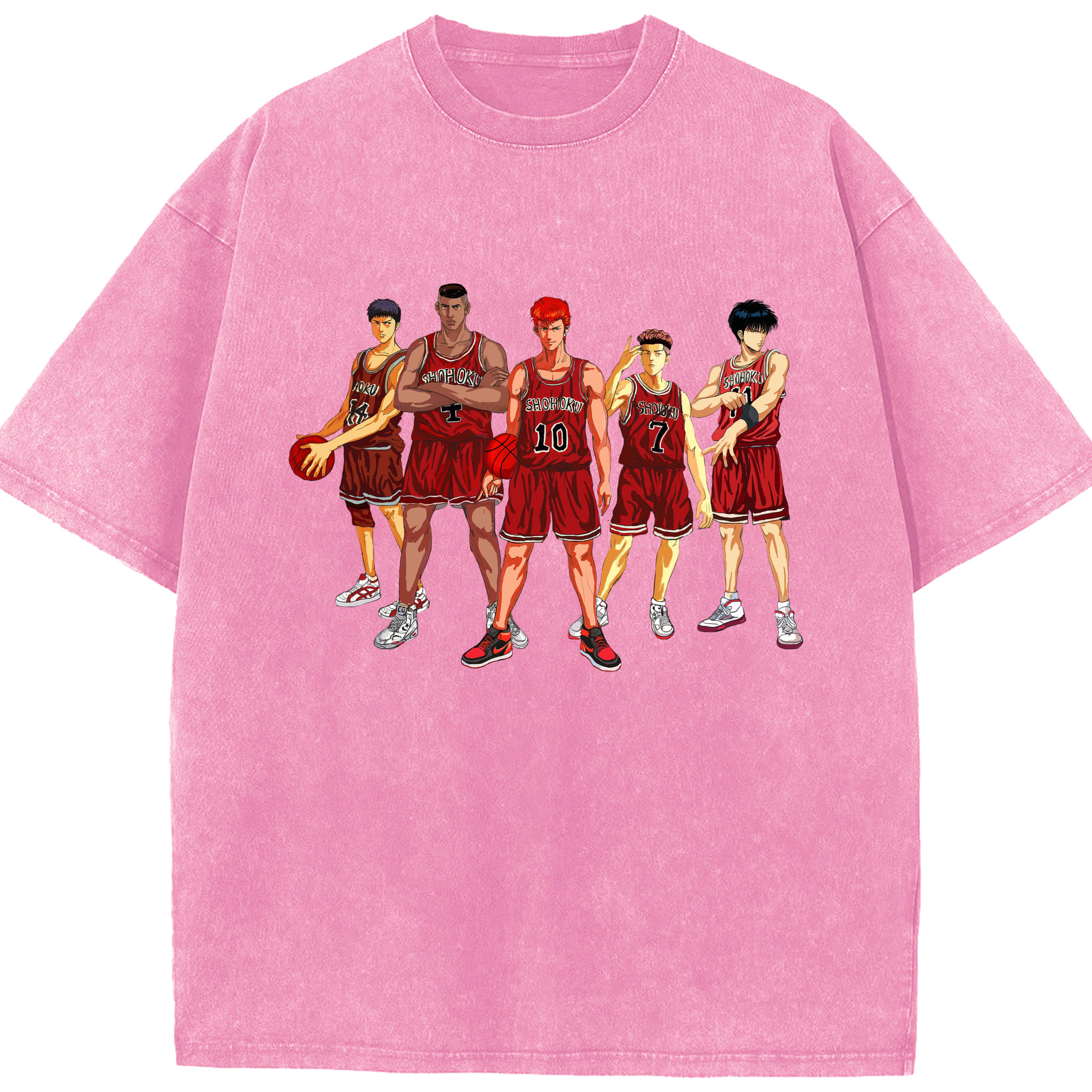 （画像用） SLAM DUNK／スラムダンク 綿100% ヴィンテージ風 半袖Tシャツ（フロントプリント）